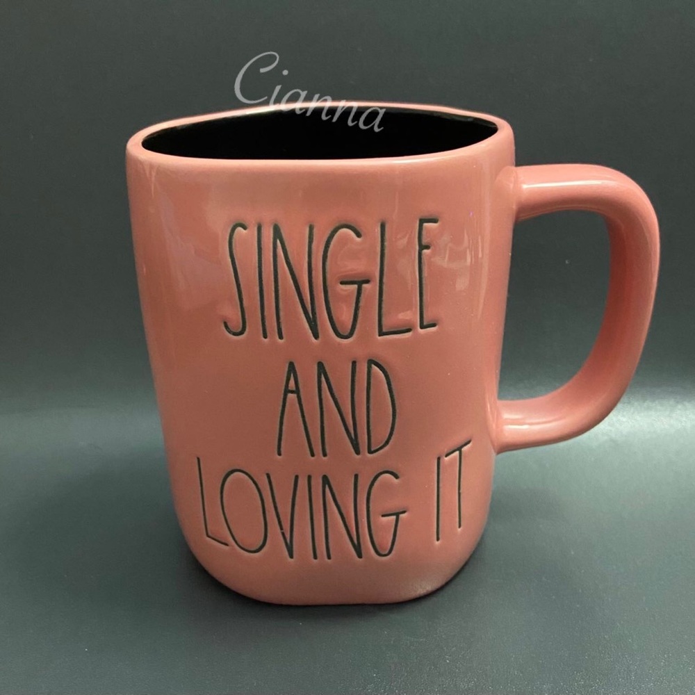 Rae Dunn Pink Single And Loving It Mug